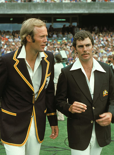 English cricket captain, Tony Grieg (left), was described as an ‘Englishman with an Australian attitude’ after his death. Photograph: Patrick Eagar