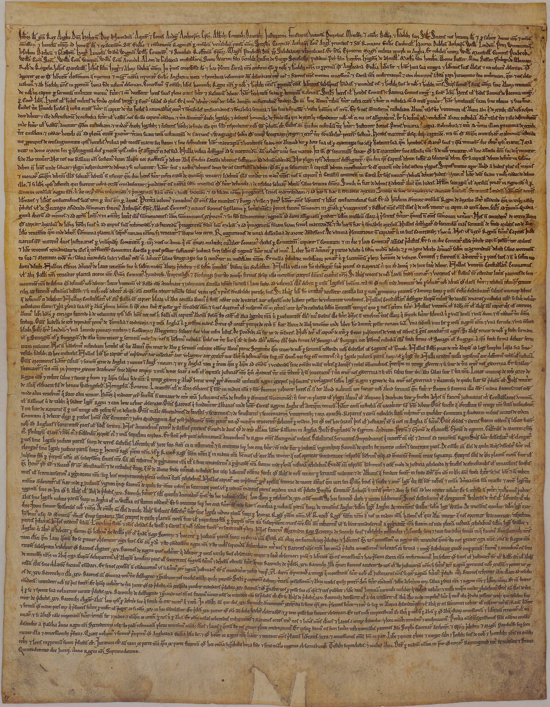 English Magna Carta Document Free Documents