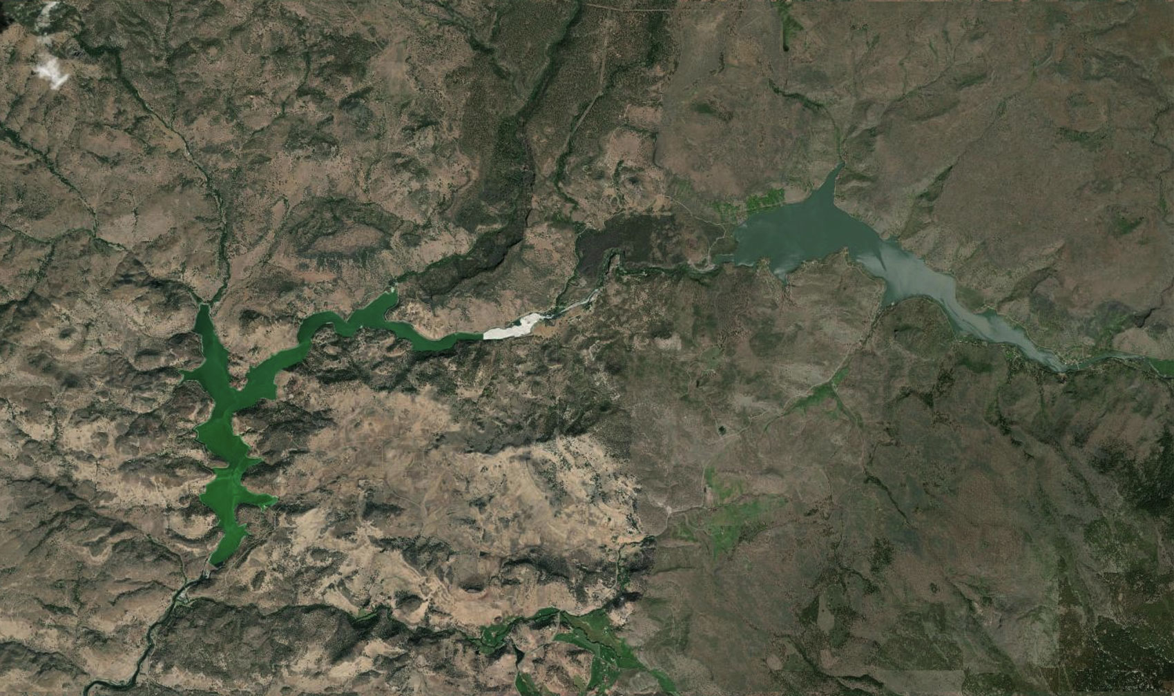 Map of the area surrounding the Klamath river in northern California